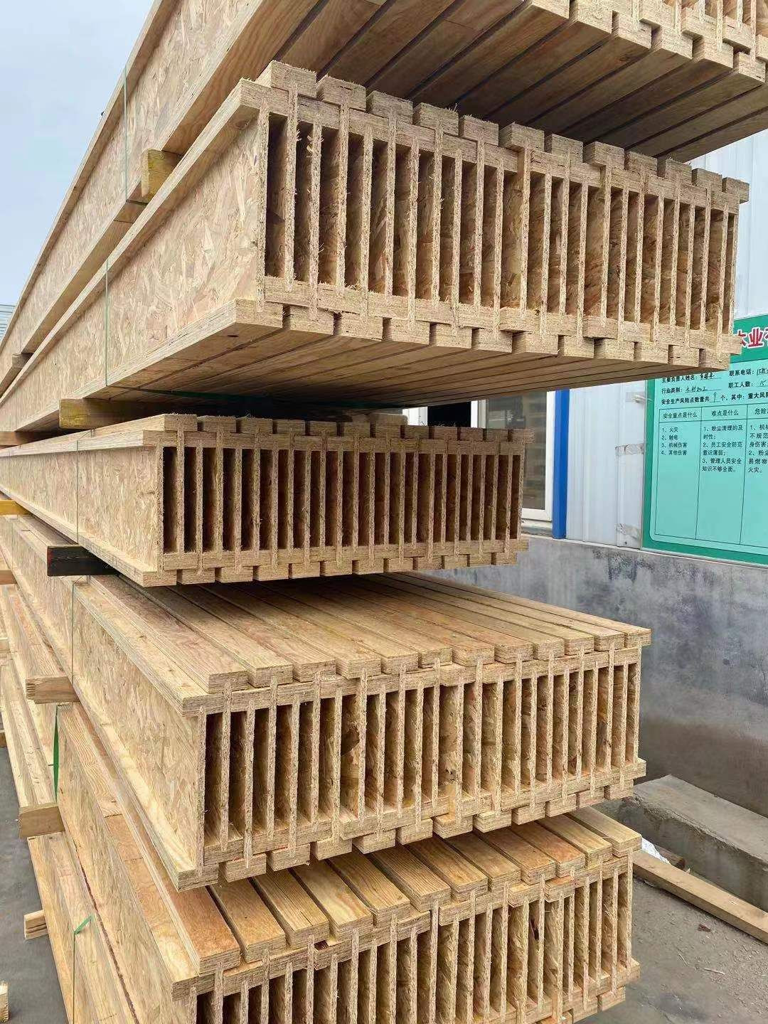 Engineered I Joist wood beams